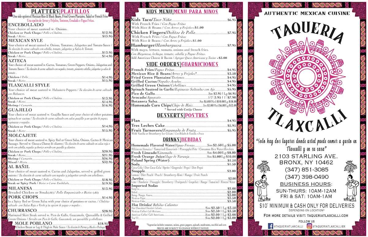 Taqueria Tlaxcalli Menu - Image 4